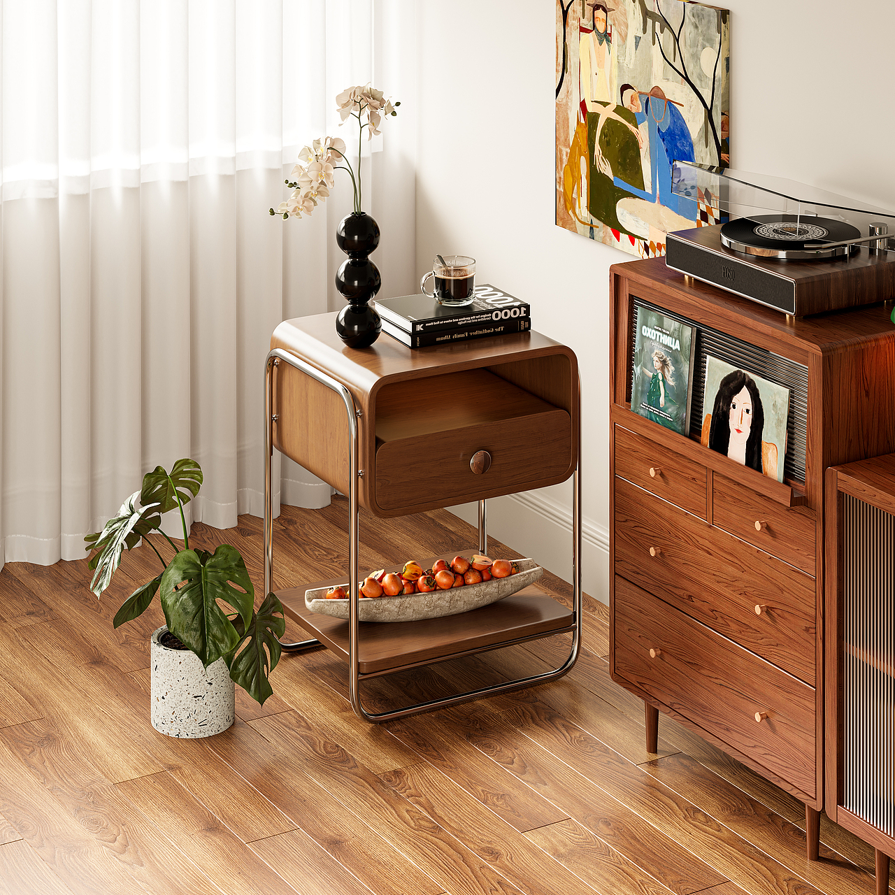 北欧包豪斯床头柜2