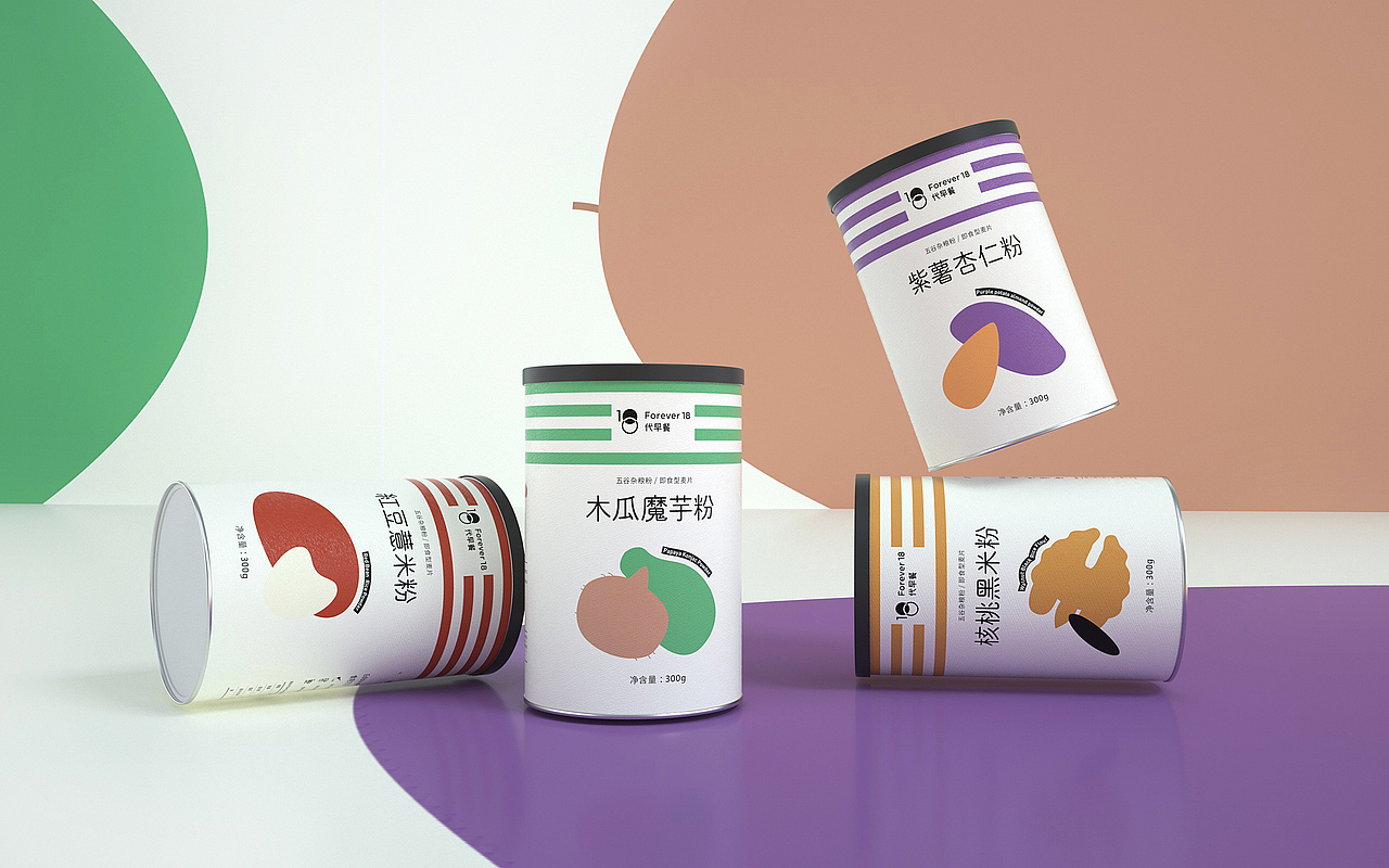 《Forever18 代早餐》五谷杂粮/即食麦片食品包装设计