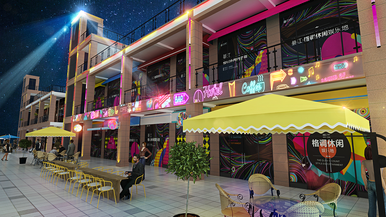一些商业街的打造（图ZMTc3MjIxMzYw） - 场景 - 站酷设计师YuYa哑原创素材 - 站酷ZCOOL
