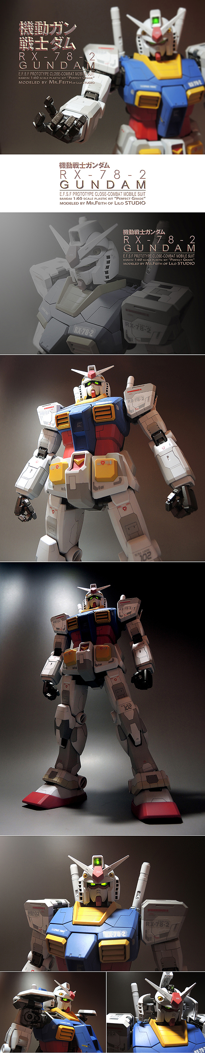 PG RX-78-2 Gundam元祖高达 喷涂作品（图ZNTIzMDA0MjA=） - 手办/模玩 - 站酷设计师Mr_Feith原创素材 - 站酷ZCOOL