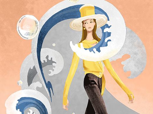 时尚插画（个人主页-ZNDQ1NjMyMjA=） - 创作习作 - 站酷设计师Ginger_Lyu原创素材 - 站酷ZCOOL