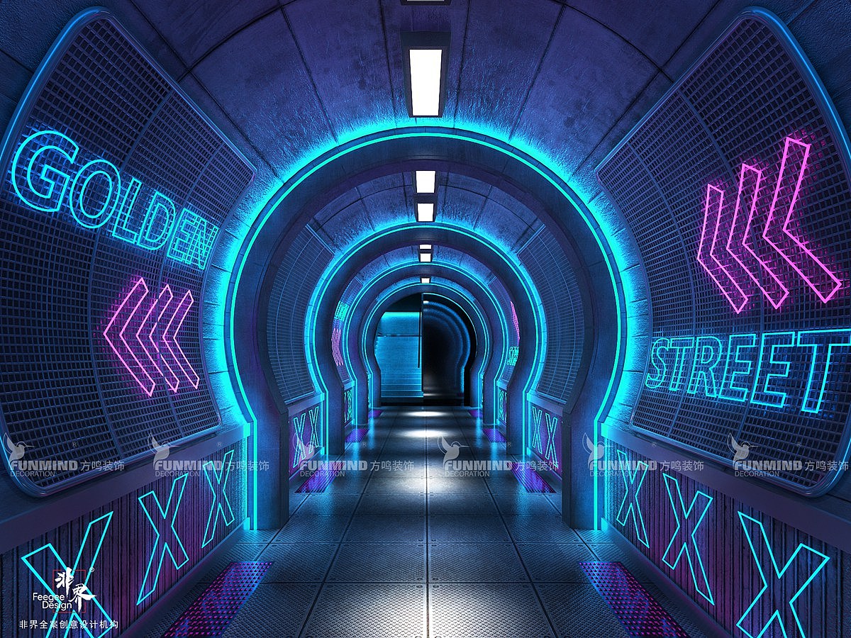 2077音乐酒吧设计赛博朋克酒吧设计狂热反叛偏执