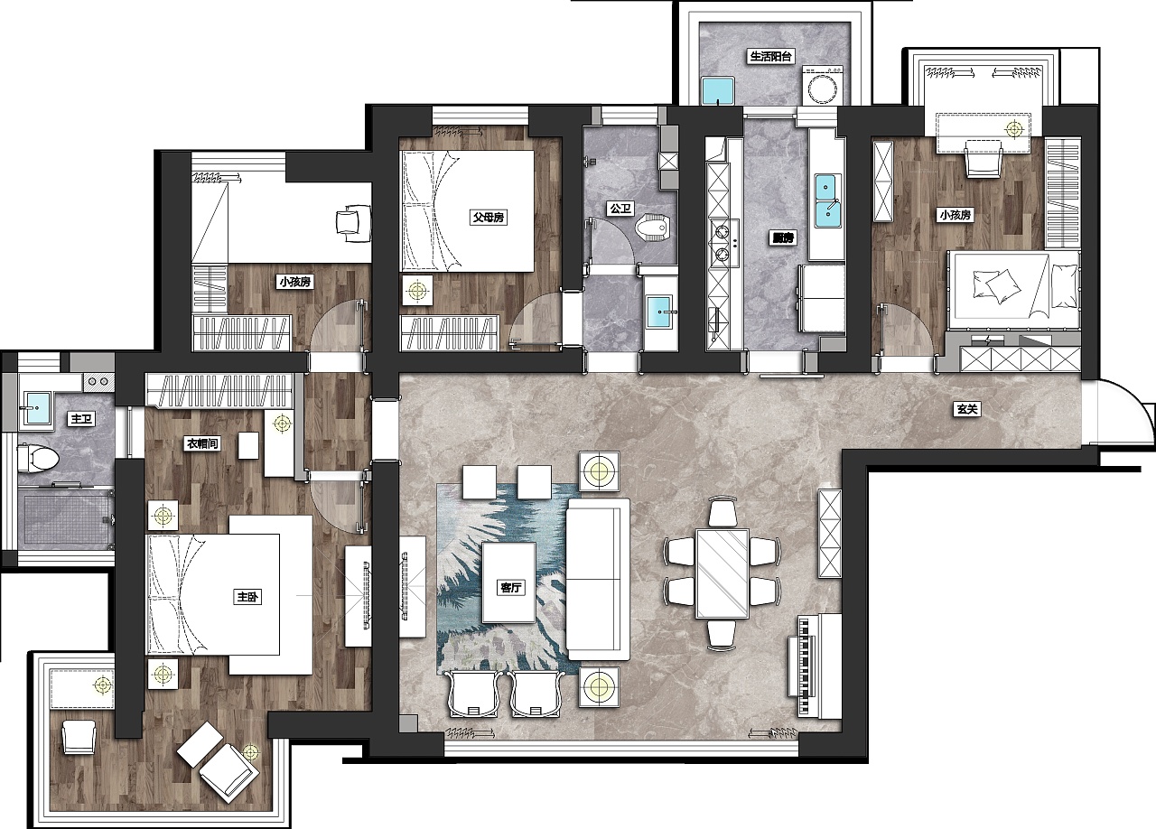 长沙中高端楼盘平面布置方案练习.