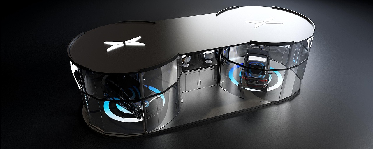 快闪店-小鹏汽车华熙live展厅|空间|展陈设计|teavers_原创作品-站酷