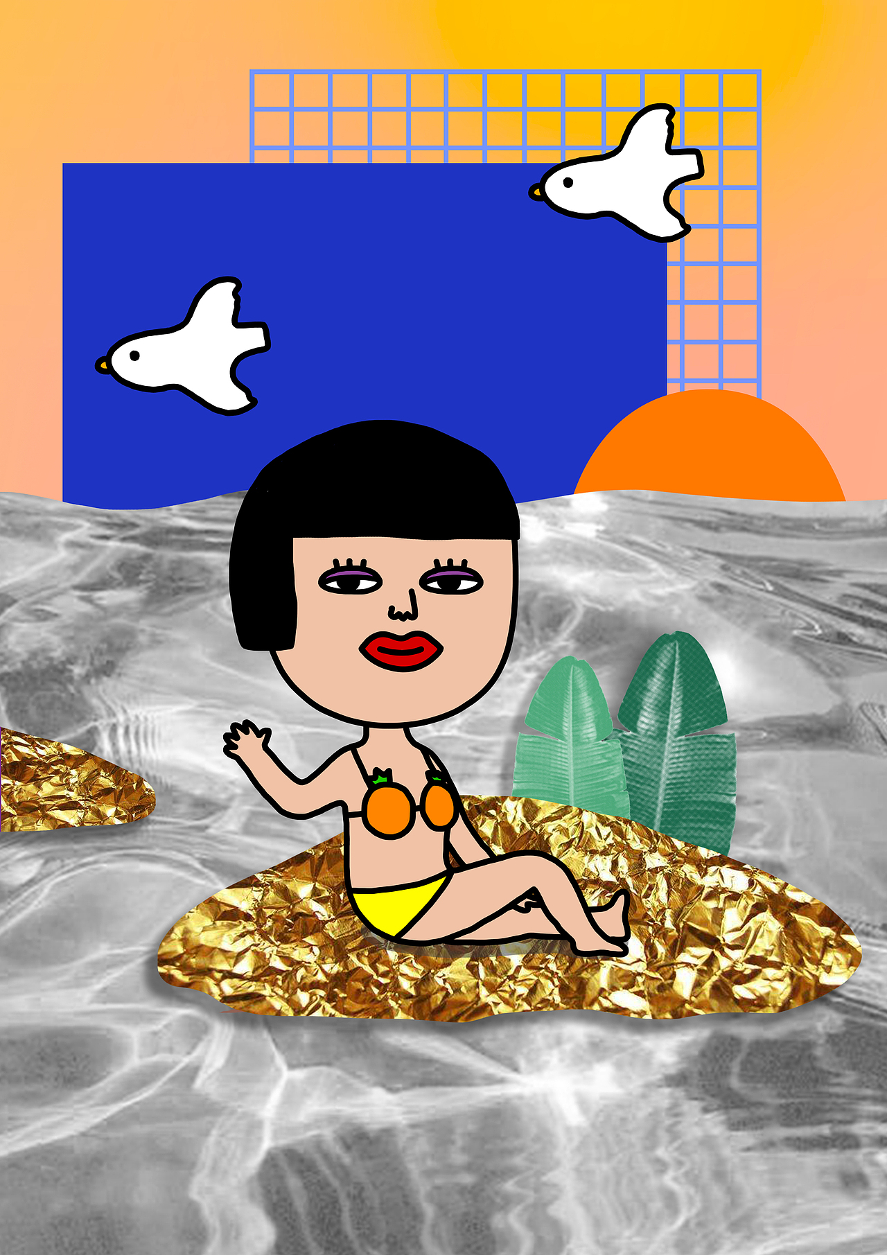 奇怪的她（图ZNzE3NTA5NTY=） - 商业插画 - 站酷设计师ski呆狗原创素材 - 站酷ZCOOL