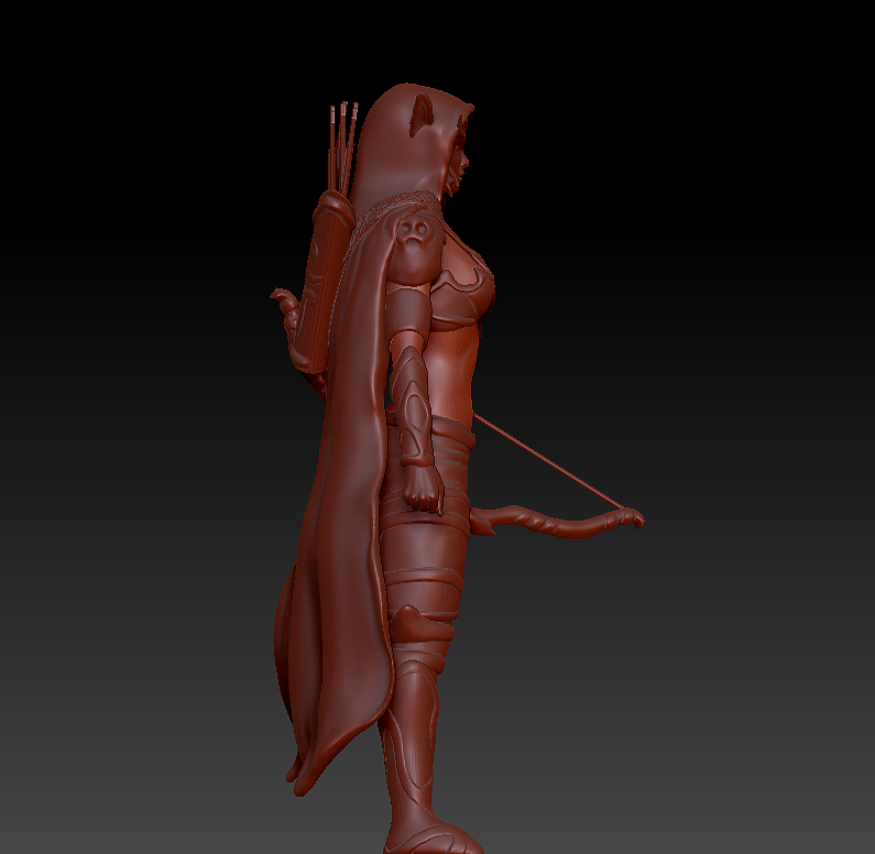 魔兽女王希尔3D模型图,动物人物3D设计画图建模拆件