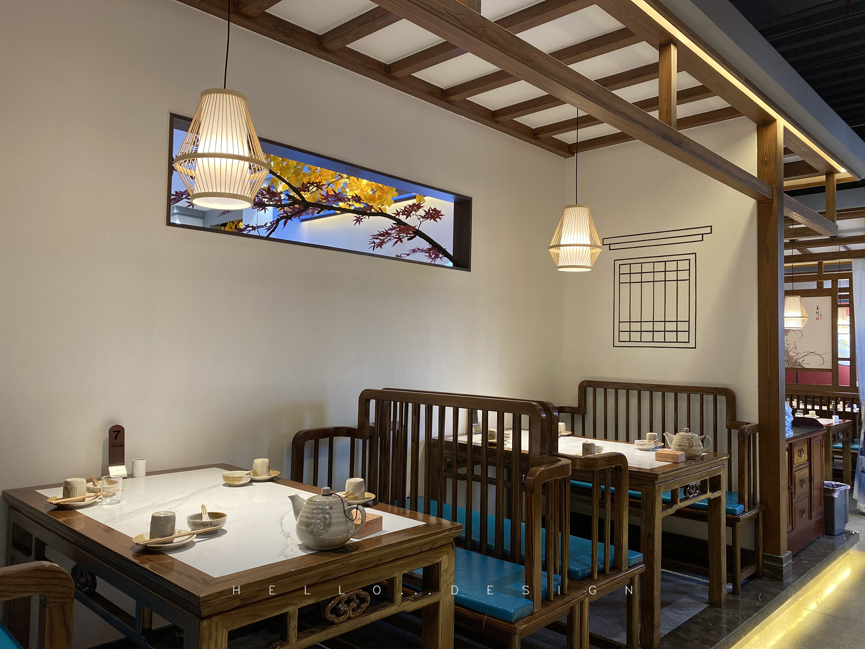 乡村大院中餐厅效果 实景