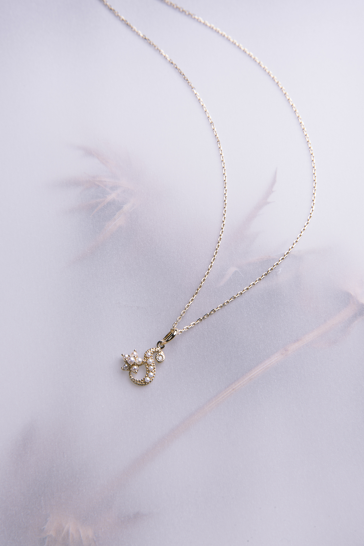 带珍珠的字母项链（图ZMTYxNzY5NDgw） - 产品摄影 - 站酷设计师Dim750原创素材 - 站酷ZCOOL