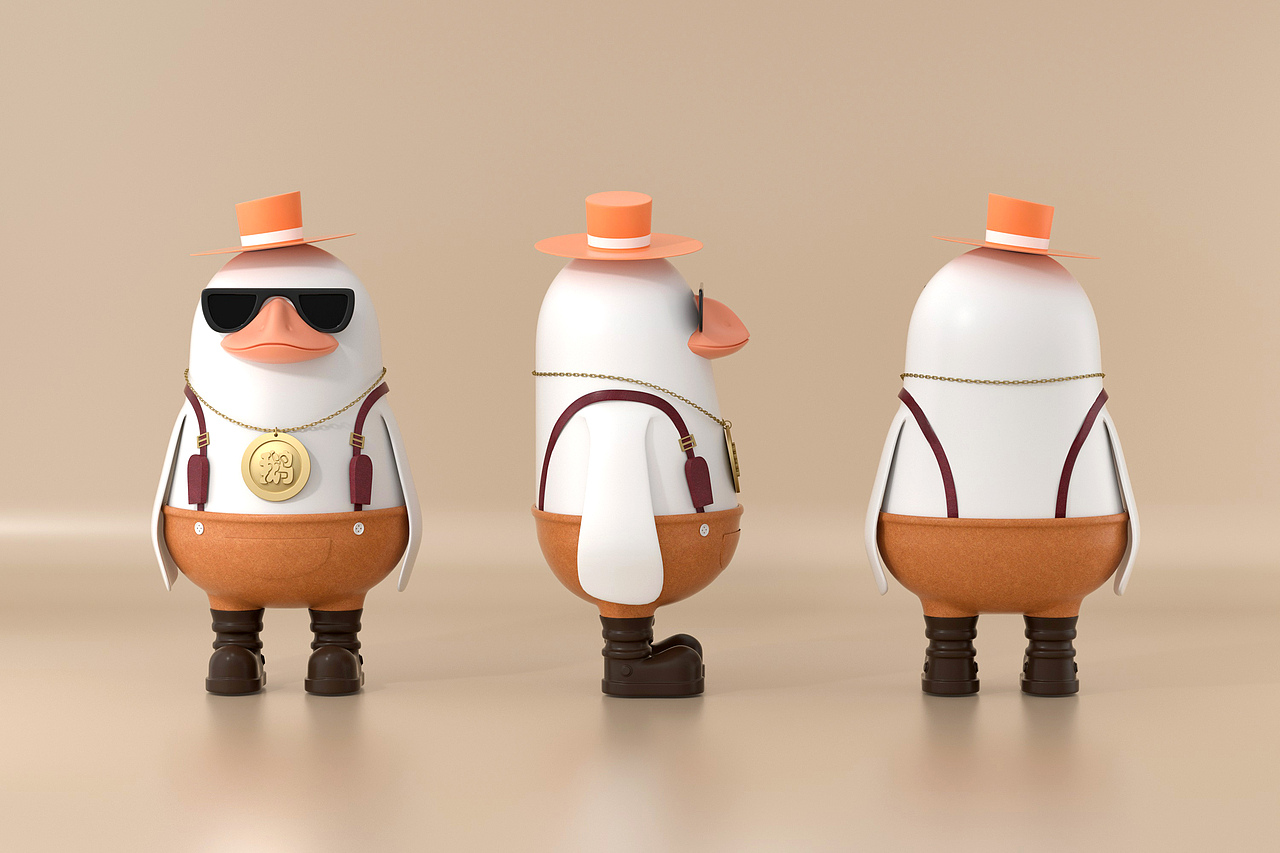 c4d卡通企鹅建模