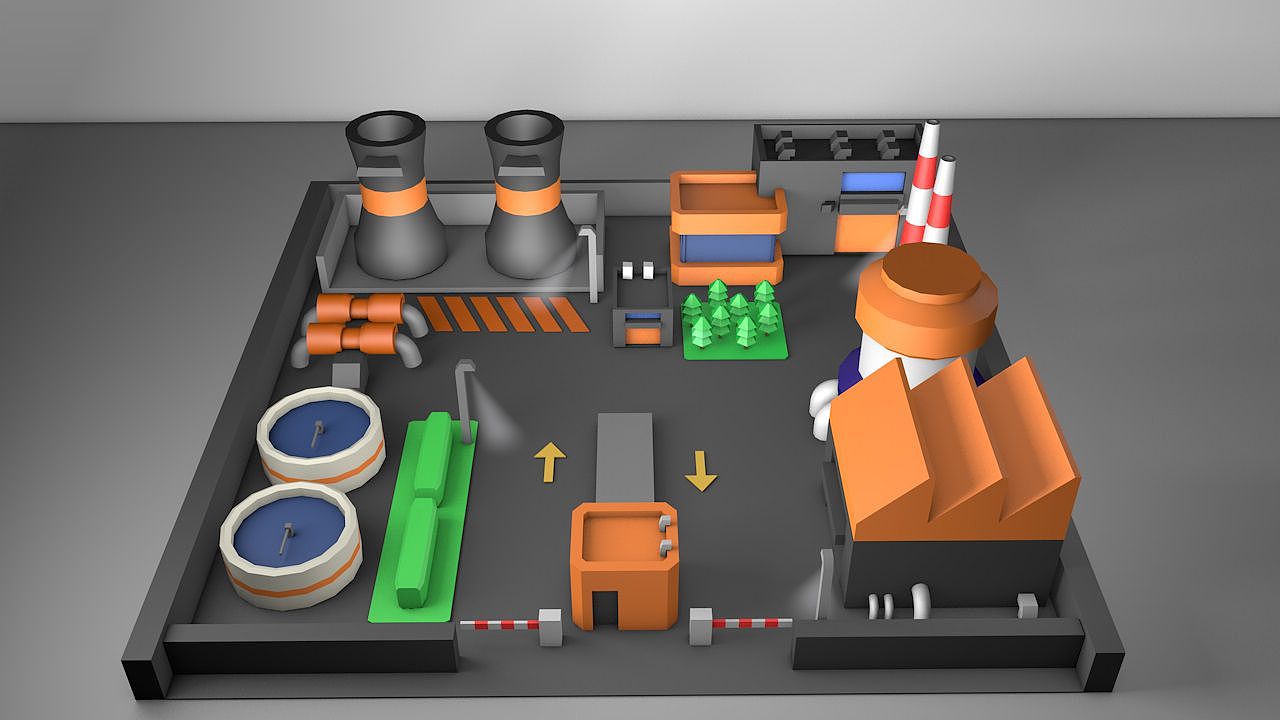 c4d 工厂（图ZMzMxMjUyODg0） - 建筑/空间 - 站酷设计师dew_丢原创素材 - 站酷ZCOOL