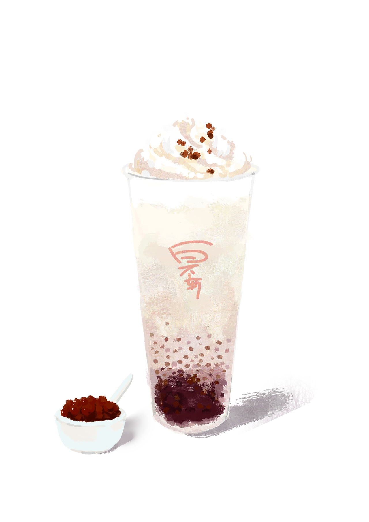 红豆奶盖（图ZMjM1MzA3MDM2） - 艺术插画 - 站酷设计师白不斩原创素材 - 站酷ZCOOL