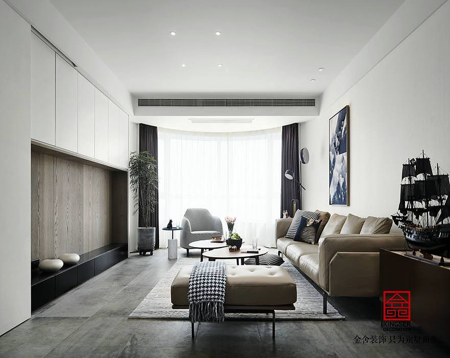 石家抱犊寨阿尔卡迪亚现代简约188平米装修效果图