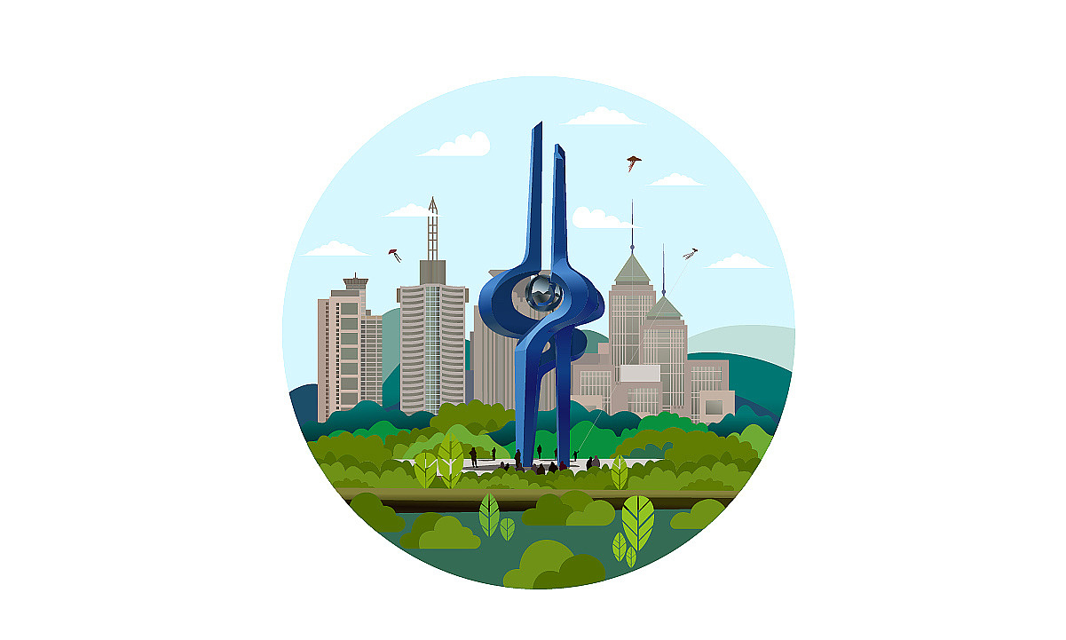 济南插画/千佛山/大明湖/趵突泉/泉城济南