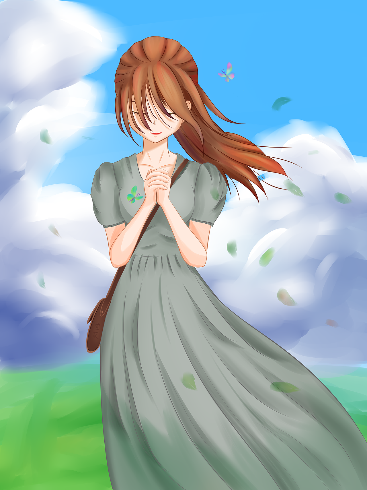 许愿创作时间2020/07/20创作工具painttoolsai添加表情动漫-网络表情