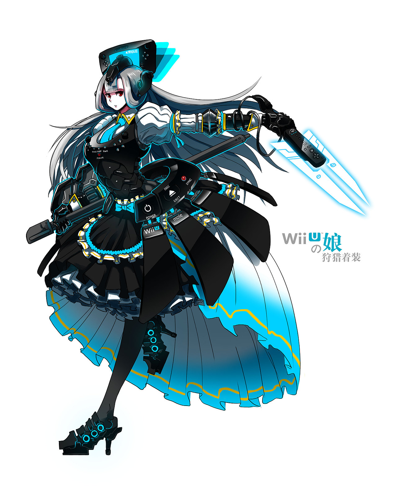 任天堂wiiu游戏机拟人化设定附刚画的明日香