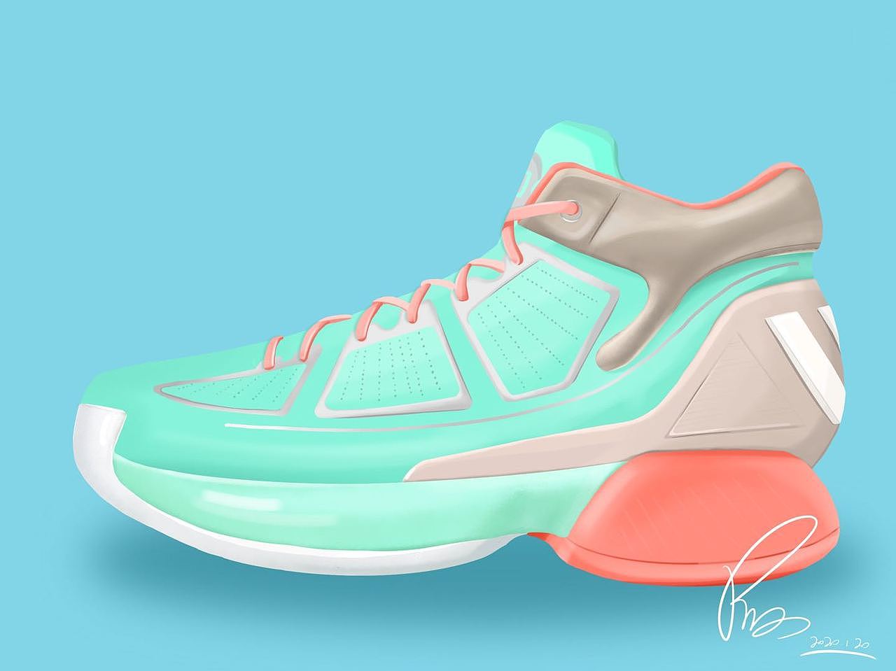 球鞋手绘（图ZMTk0MDgzOTg0） - 创作习作 - 站酷设计师寄居猴原创素材 - 站酷ZCOOL