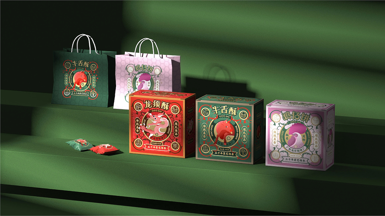 广州鸡仔制饼厂｜传统糕点正宗广味（图ZMjkyOTQ0MjY0） - 包装 - 站酷设计师小方R原创素材 - 站酷ZCOOL