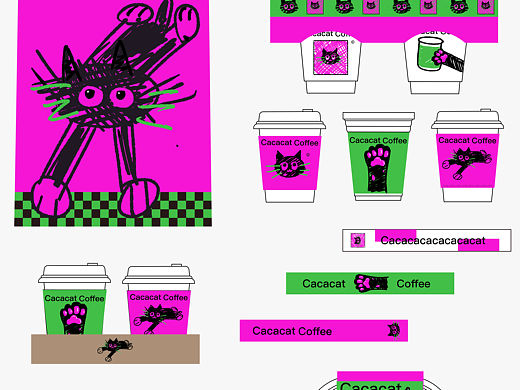 包装设计｜一只黑色的线条猫🐱