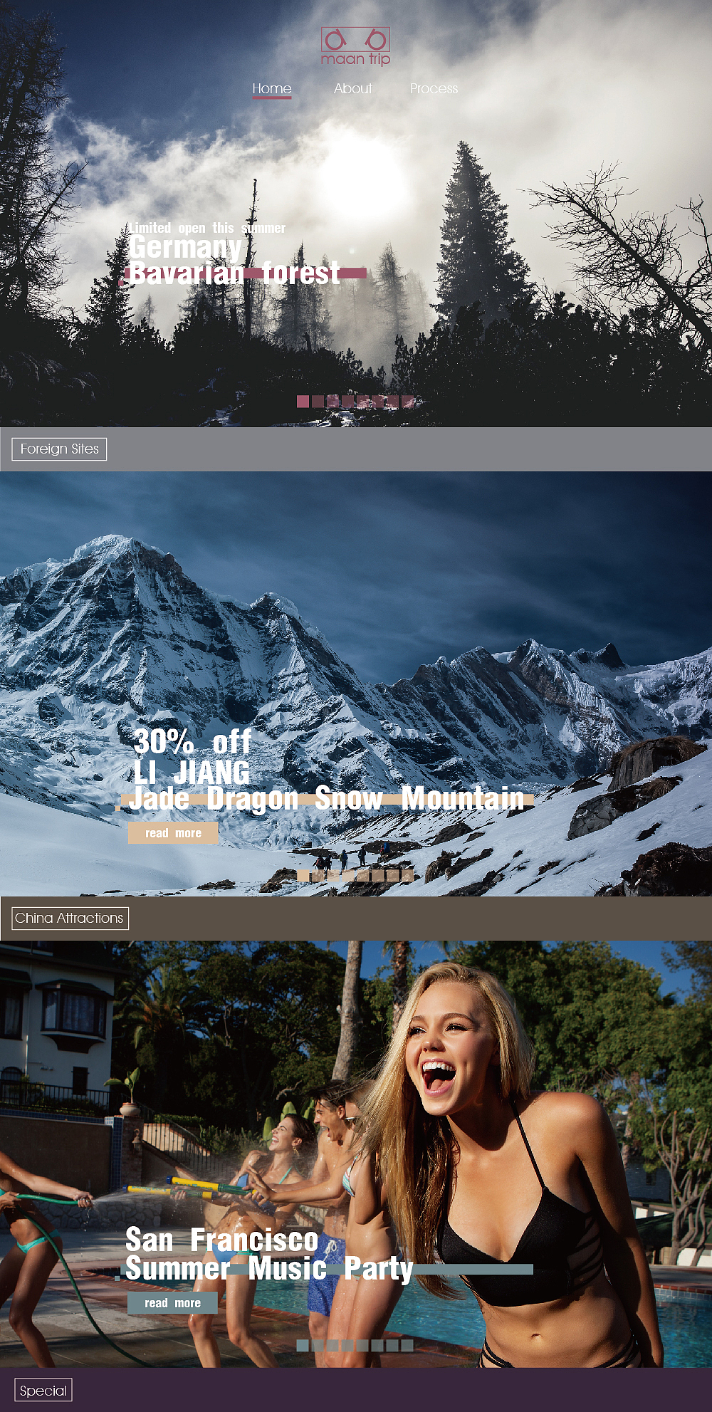 休闲旅游网页主视觉设计（图ZMjY2NDQ4MzY=） - 其他网页 - 站酷设计师Trans原创素材 - 站酷ZCOOL