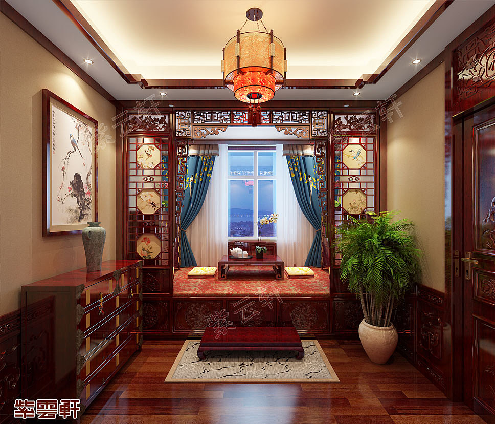 江苏大平层中式装修风格图 高雅秀美气魄雄浑_紫云轩中式-站酷zcool