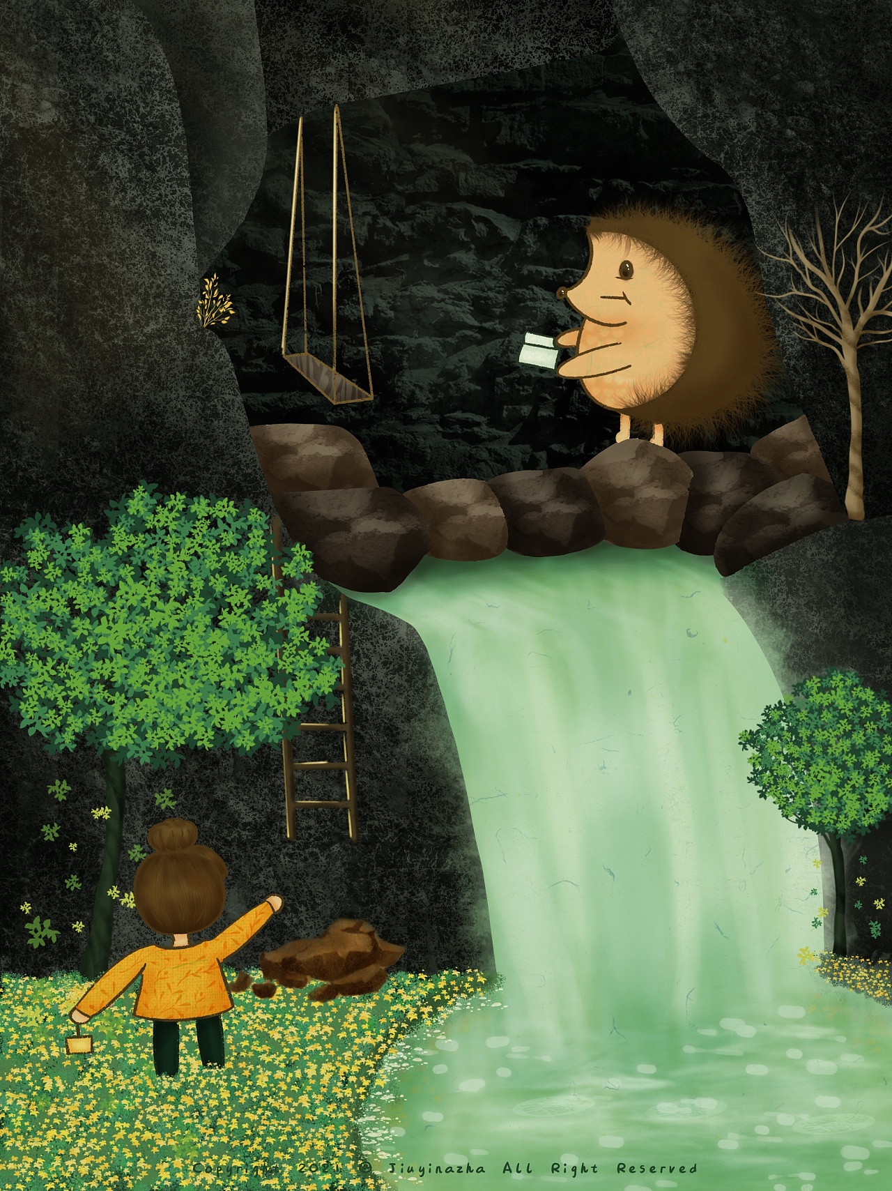 《刺猬小姐》--原创故事与系列插图|插画|绘本|xunicer - 原创作品