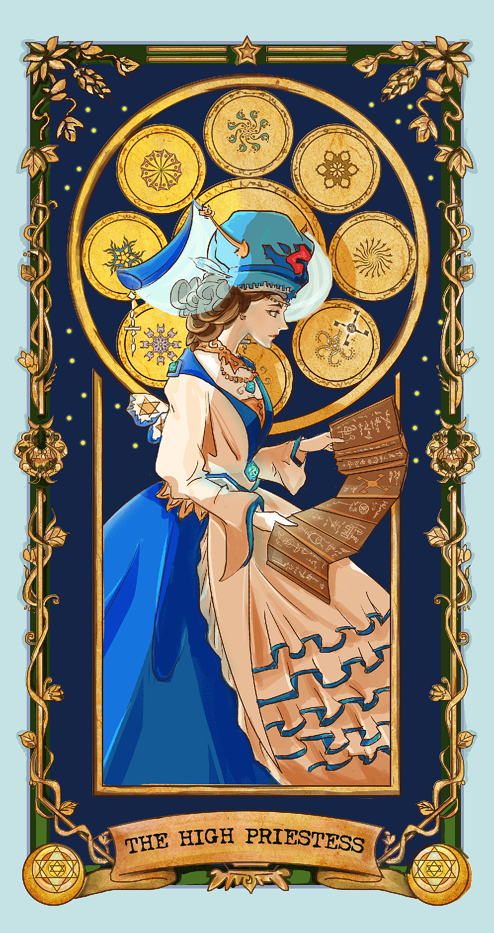 tarot塔罗牌女祭司thehighpriestess