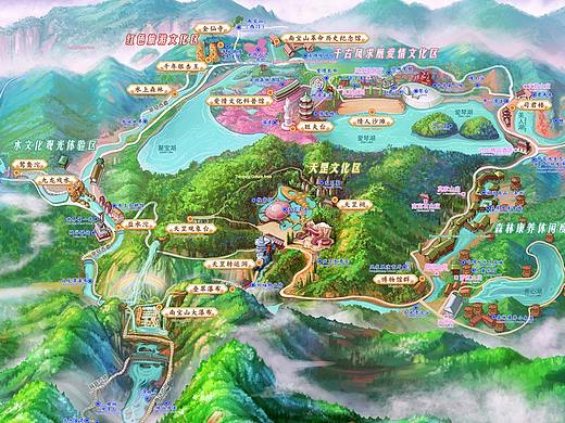 邛崃南宝山景区旅游导览图