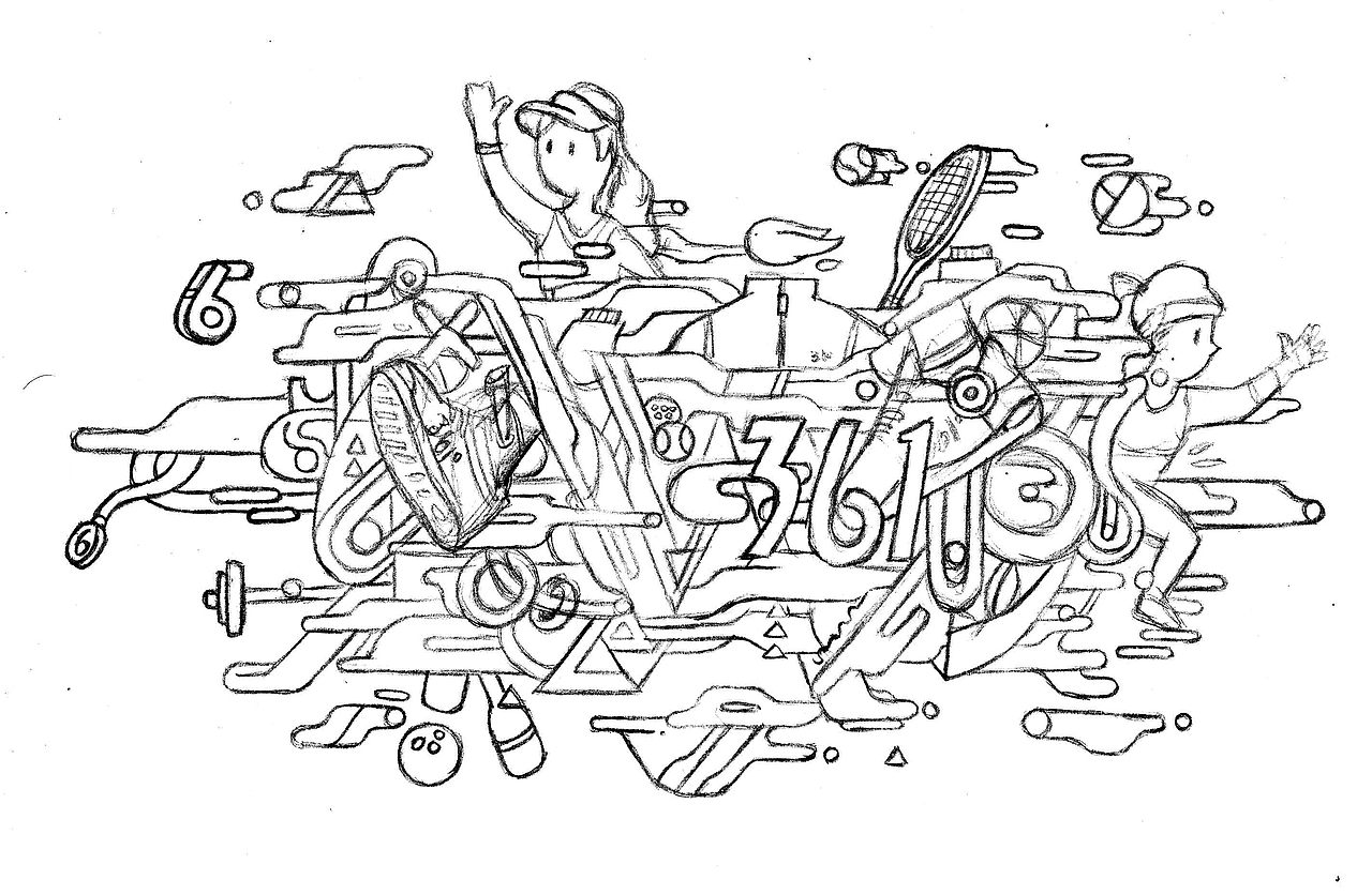 361度天猫环保袋插画