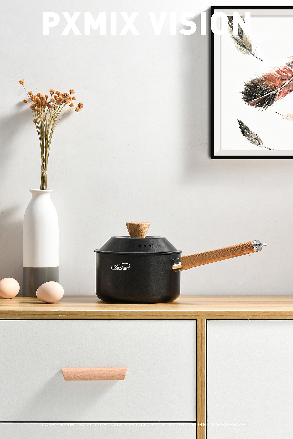 米家风格四件套锅具 炒锅/煎锅/奶锅/汤锅（图ZMTg5NTc3NTcy） - 产品摄影 - 站酷设计师光影集原创素材 - 站酷ZCOOL