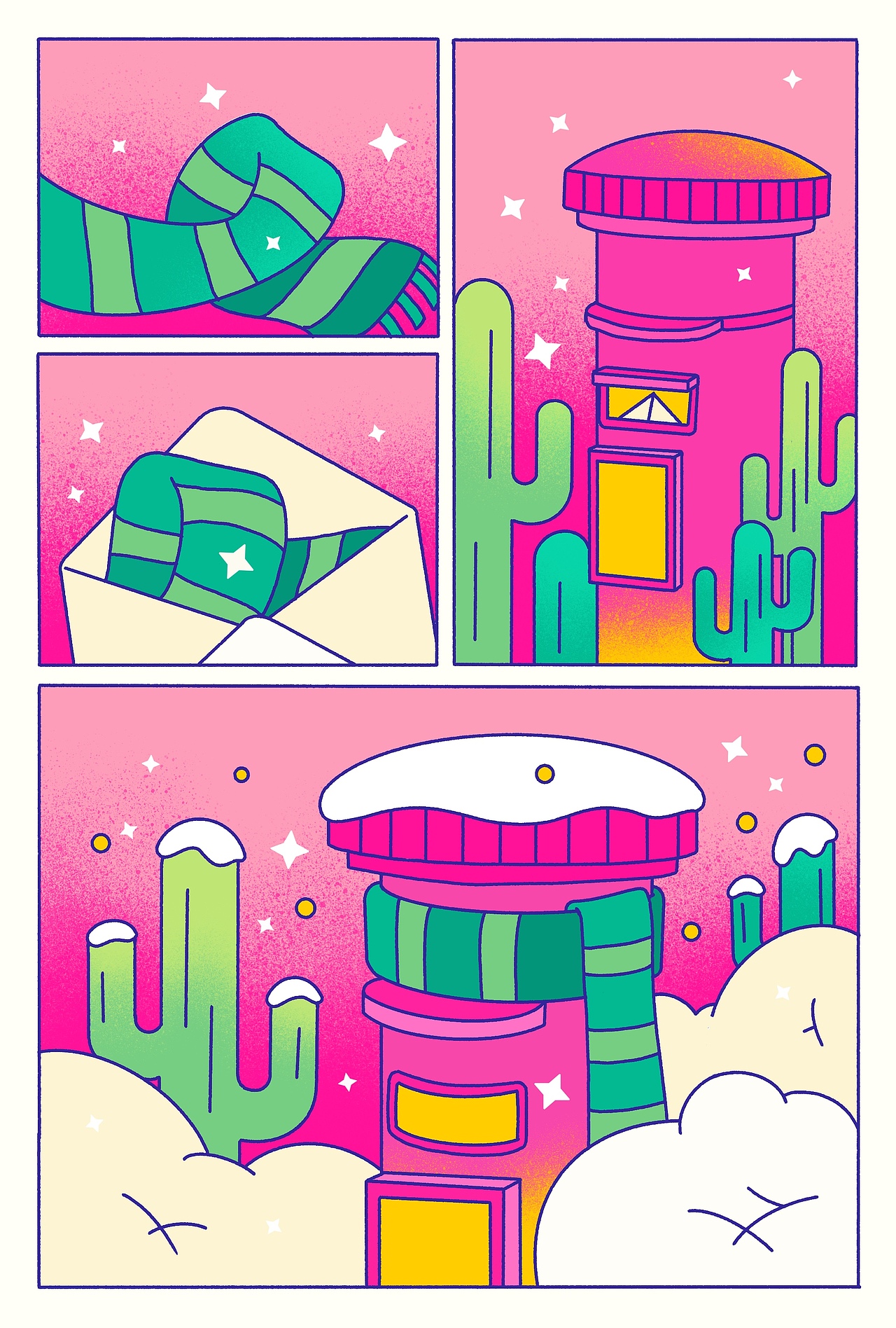 治愈系漫画-四季（图ZMjc4ODY5Mjcy） - 单幅漫画 - 站酷设计师鱼丸的丸原创素材 - 站酷ZCOOL