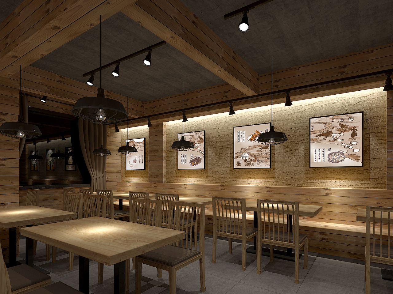 十三羊店内装饰画