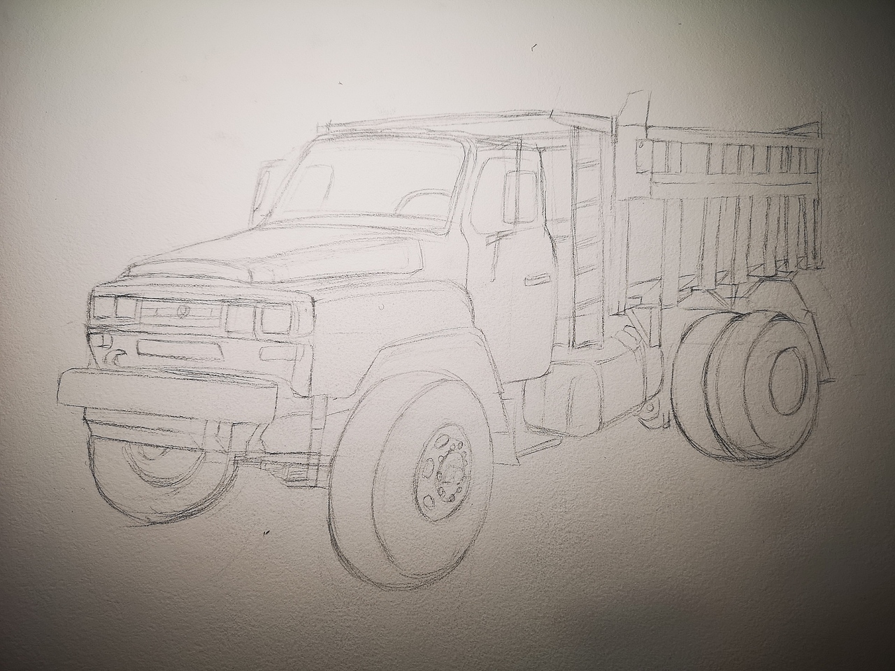 卡车水彩画