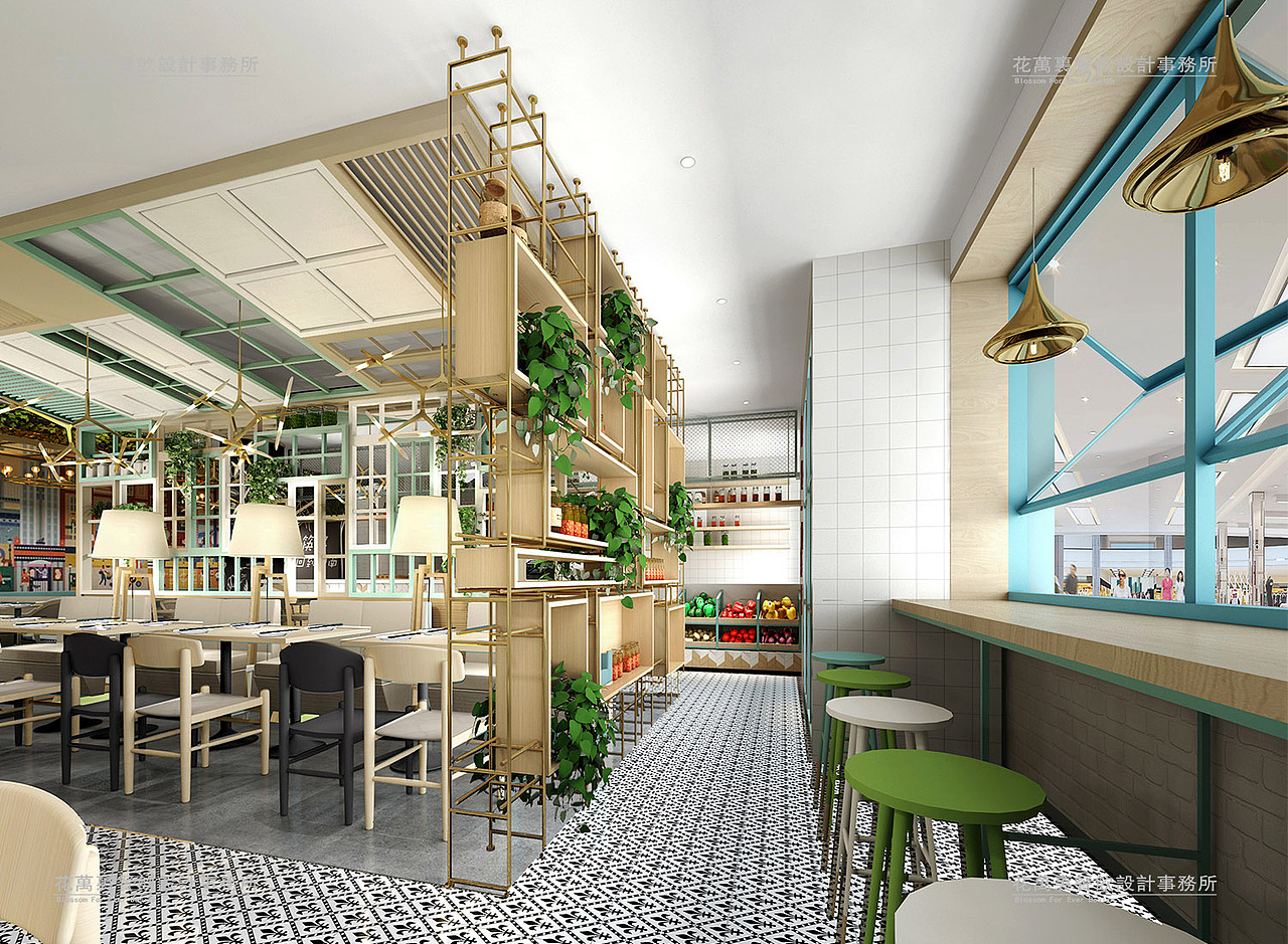 设计充分利用每一寸空间,以隔断的形式让空间更加灵活、通透明亮;圆润的木椅,大片绿植让空间充满自然气息,充满清爽的视觉享受。
<br>