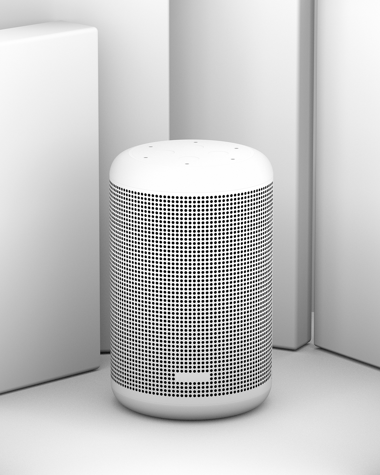 C4D建模+OC渲染+PS后期-小度音响