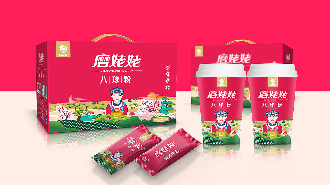 磨姥姥五谷杂粮营养餐（图ZMTEyMzk0MDky） - 包装 - 站酷设计师周小周z原创素材 - 站酷ZCOOL