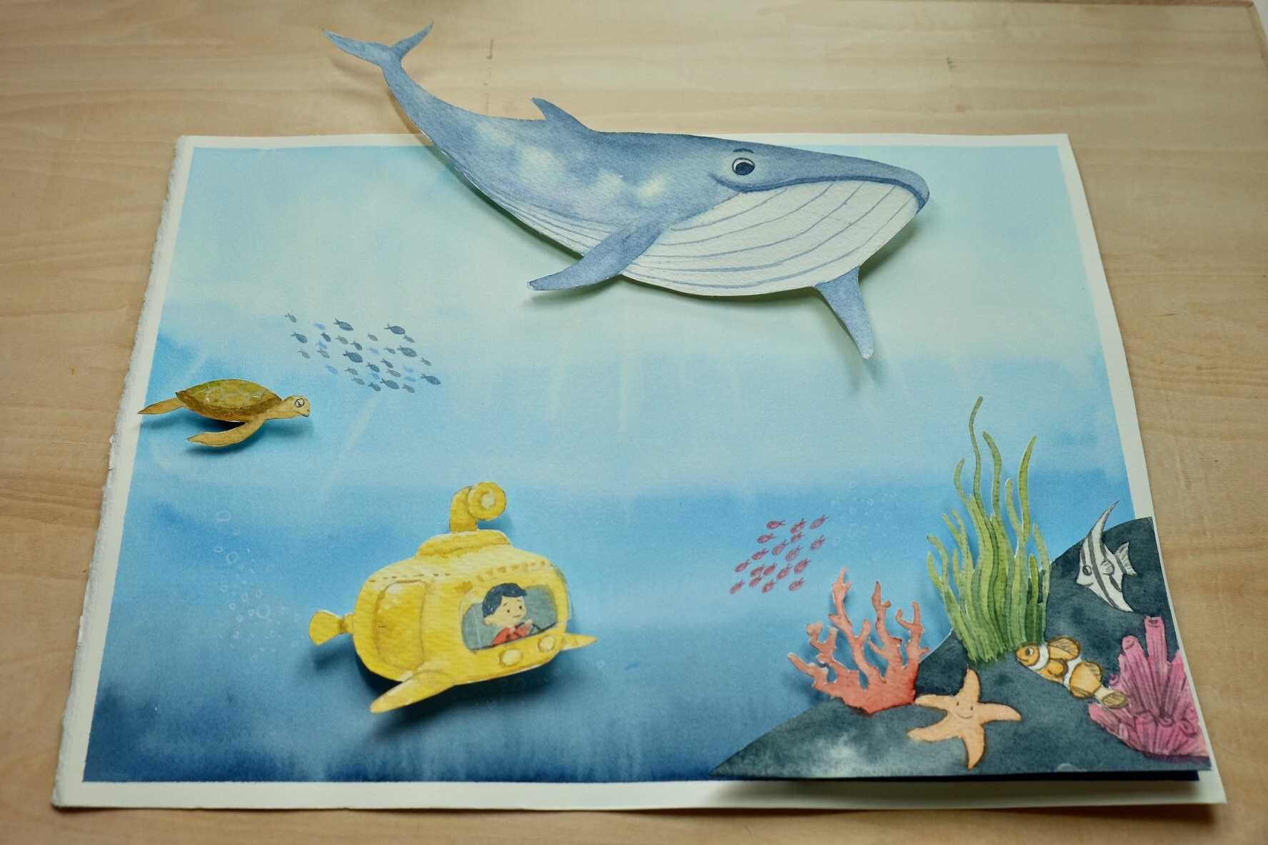 水彩美人鱼躺在海底的珊瑚礁植物和鱼类之间的沙插画图片素材_ID:392435656-Veer图库