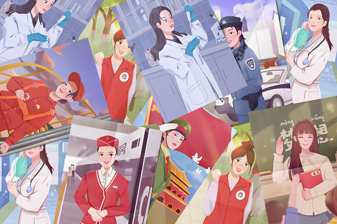 三八妇女节海报分享【致敬了不起的她】（图ZMjQ1ODE5NjA0） - 艺术插画 - 站酷设计师3vava原创素材 - 站酷ZCOOL