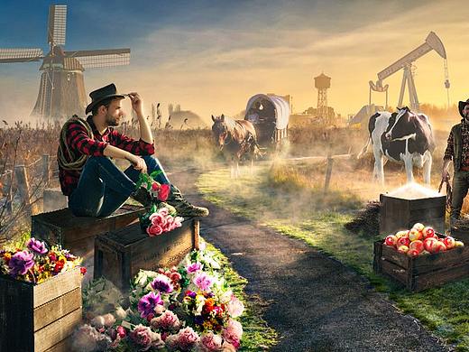 合成作业练习(透视练习)——农园风格（清晨）