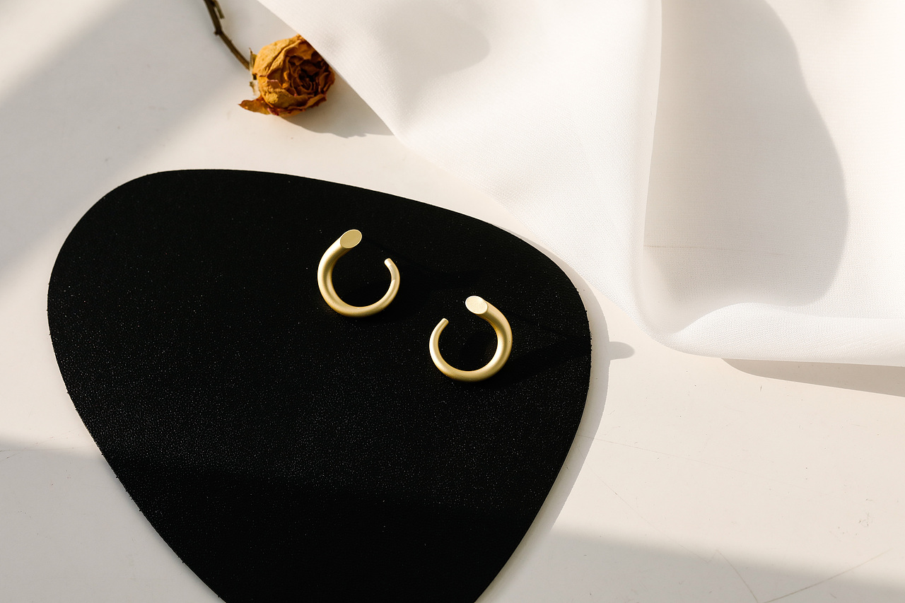 ins风冷淡风银饰品首饰拍摄 静物产品拍摄 耳环耳夹