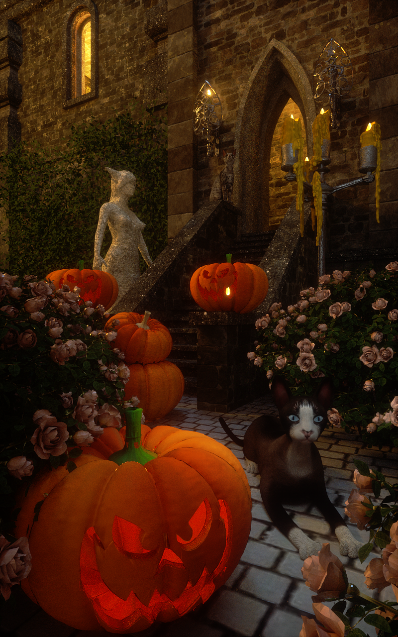 万圣节|三维|场景|咖喱加咖喱 - 原创作品 - 站酷 (zcool)