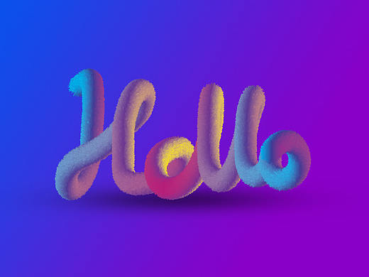绒毛字体