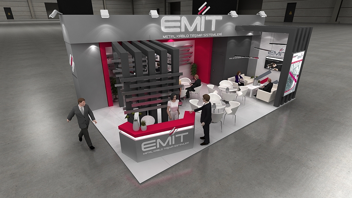 工业简约风格展位展台展点3d效果图设计制作（图ZMTcyNTE1NzA0） - 其他三维 - 站酷设计师思海设计原创素材 - 站酷ZCOOL