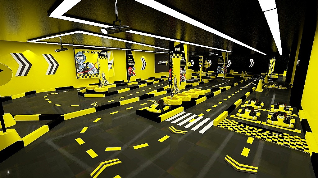 卡丁车店铺效果图