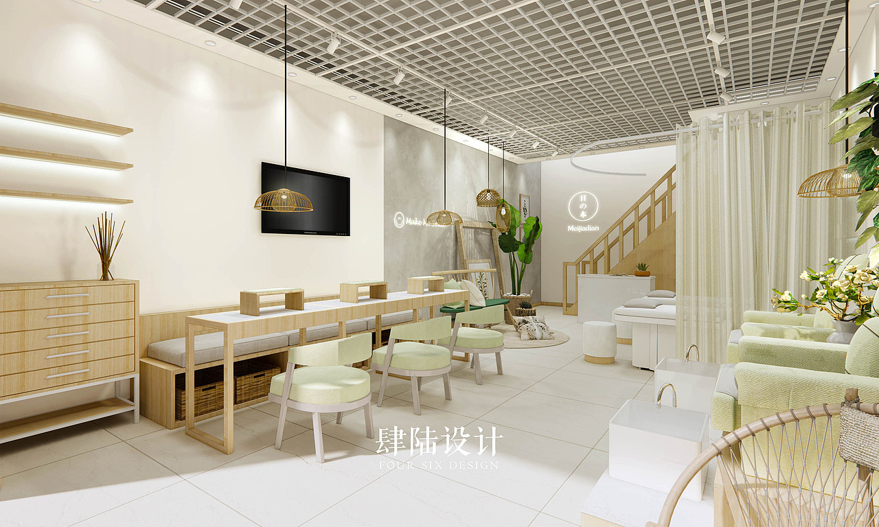 店铺设计丨日式美甲店（图ZMjQ1MjA4MzY4） - 家装设计 - 站酷设计师拉风的兔子SR原创素材 - 站酷ZCOOL