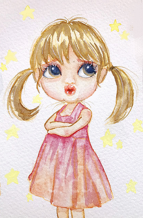 关于blythe娃娃水彩画和一些日常