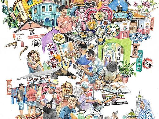 2020年初马来西亚短途采风·插画&速写