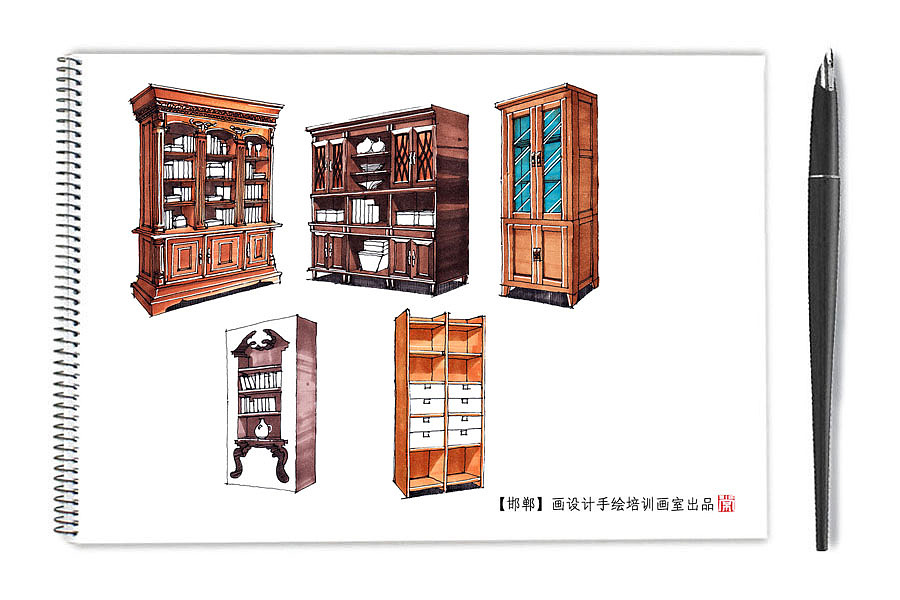 手绘书柜50例