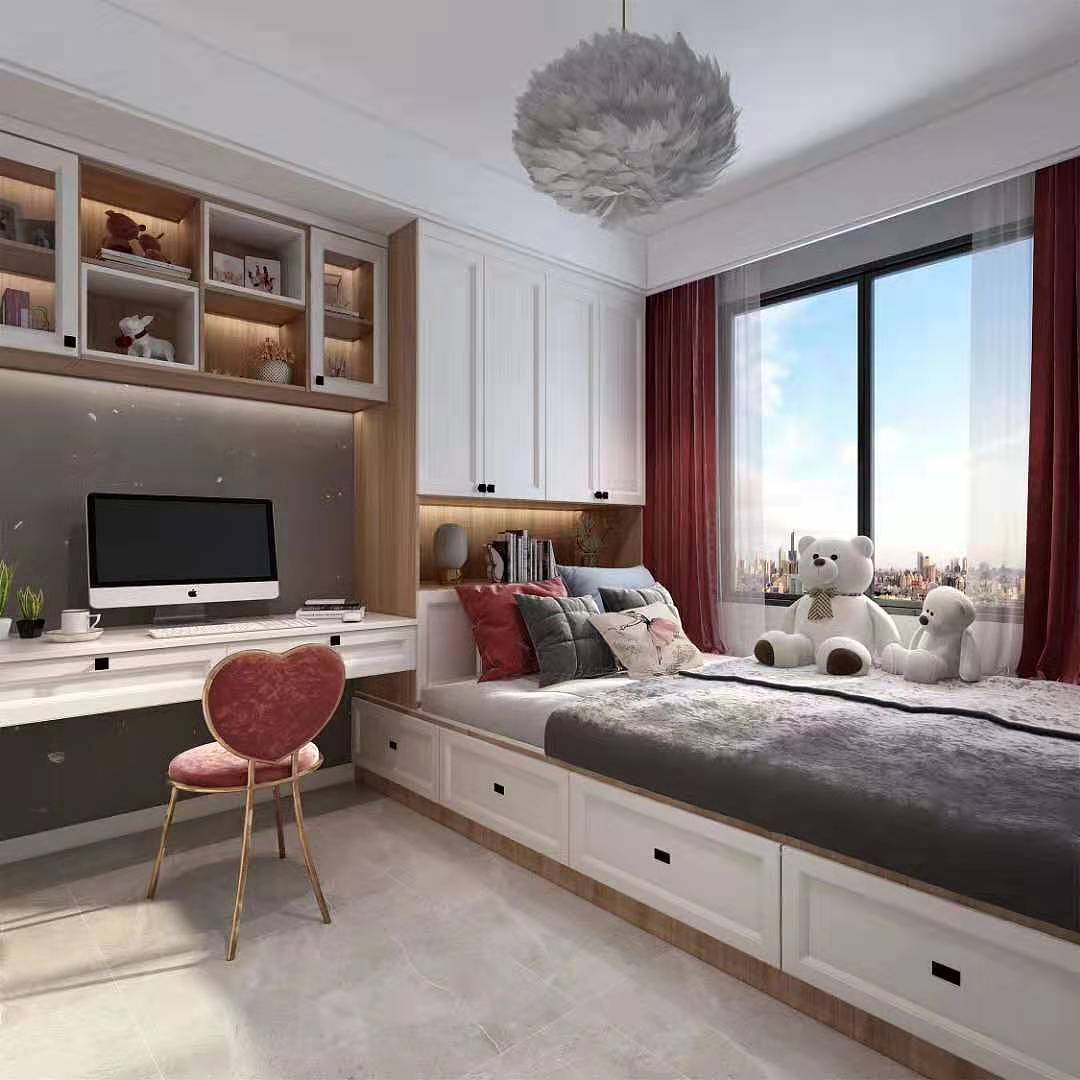 北欧风格卧室效果图_合肥绚丽效果图-专业高效的效果图制作公司
