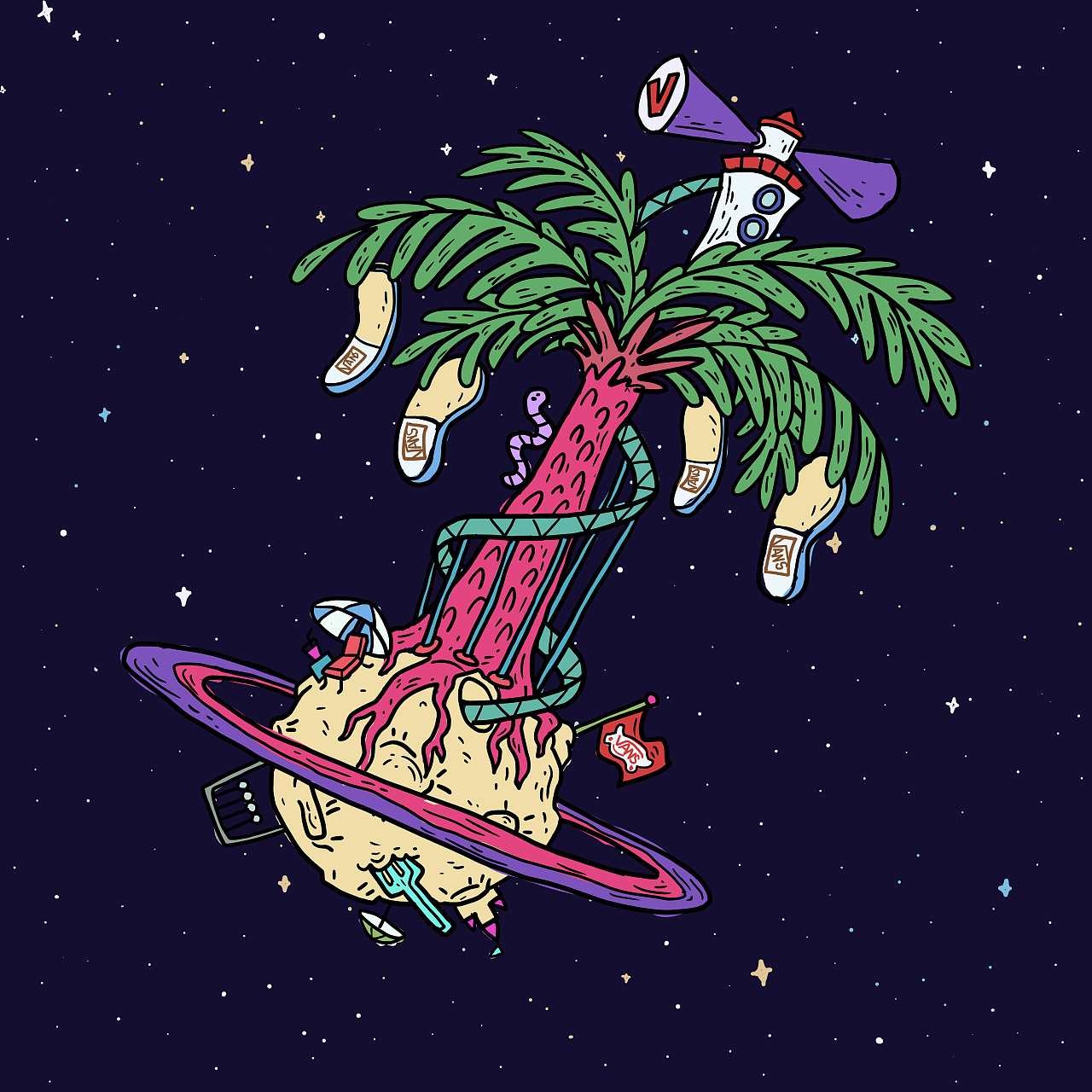 vans安纳海姆动画插画设定