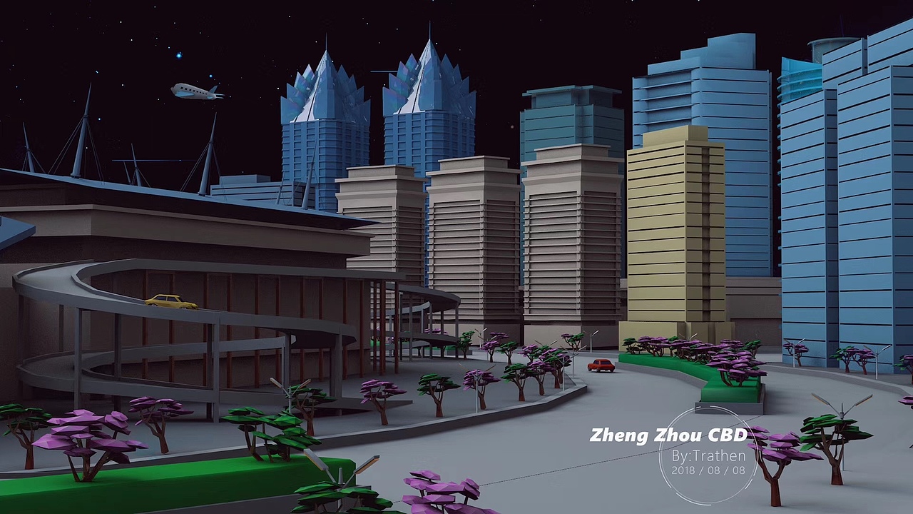 C4D练习 郑州CBD商务内环.大玉米（图ZMjM5ODkyMDky） - 场景 - 站酷设计师追盛原创素材 - 站酷ZCOOL